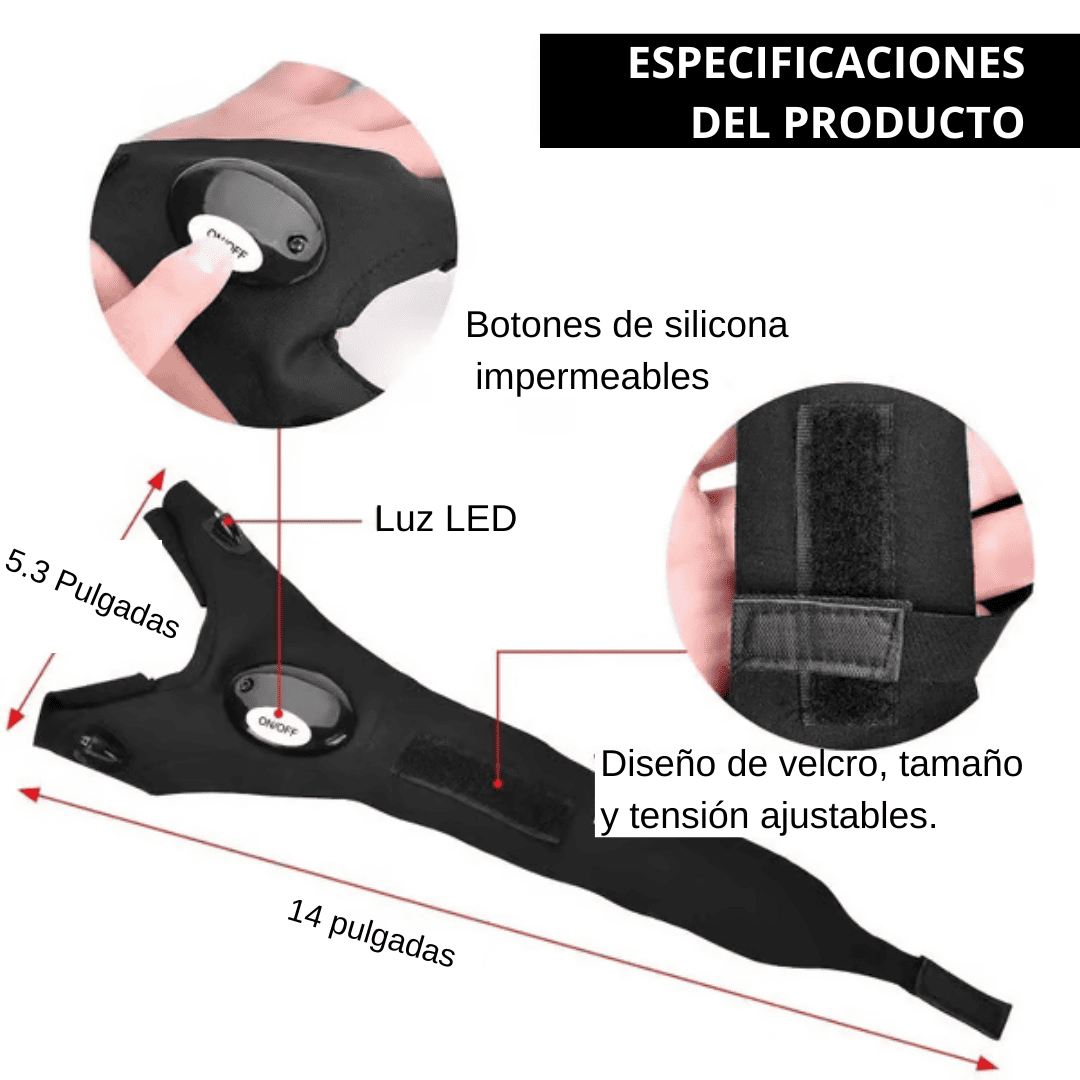 🎄Ofertas navideñas 49% de descuento - Guantes impermeables con linterna LED🦈