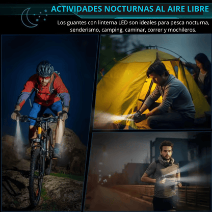 🎄Ofertas navideñas 49% de descuento - Guantes impermeables con linterna LED🦈