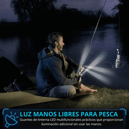 🎄Ofertas navideñas 49% de descuento - Guantes impermeables con linterna LED🦈