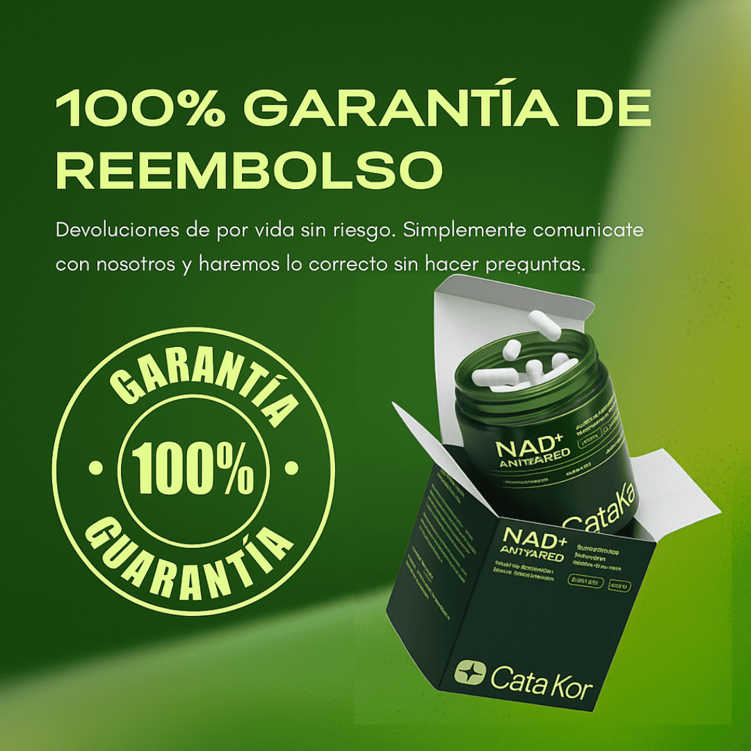 Suplemento antienvejecimiento avanzado Cata-Kor NAD+ con resveratrol